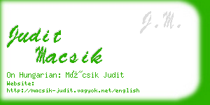 judit macsik business card